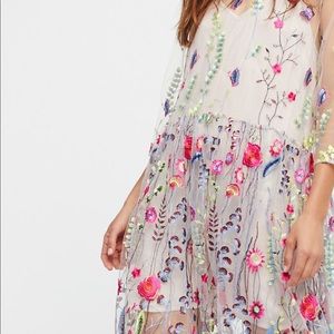 Sheer Garden Mini Dress - Size Medium